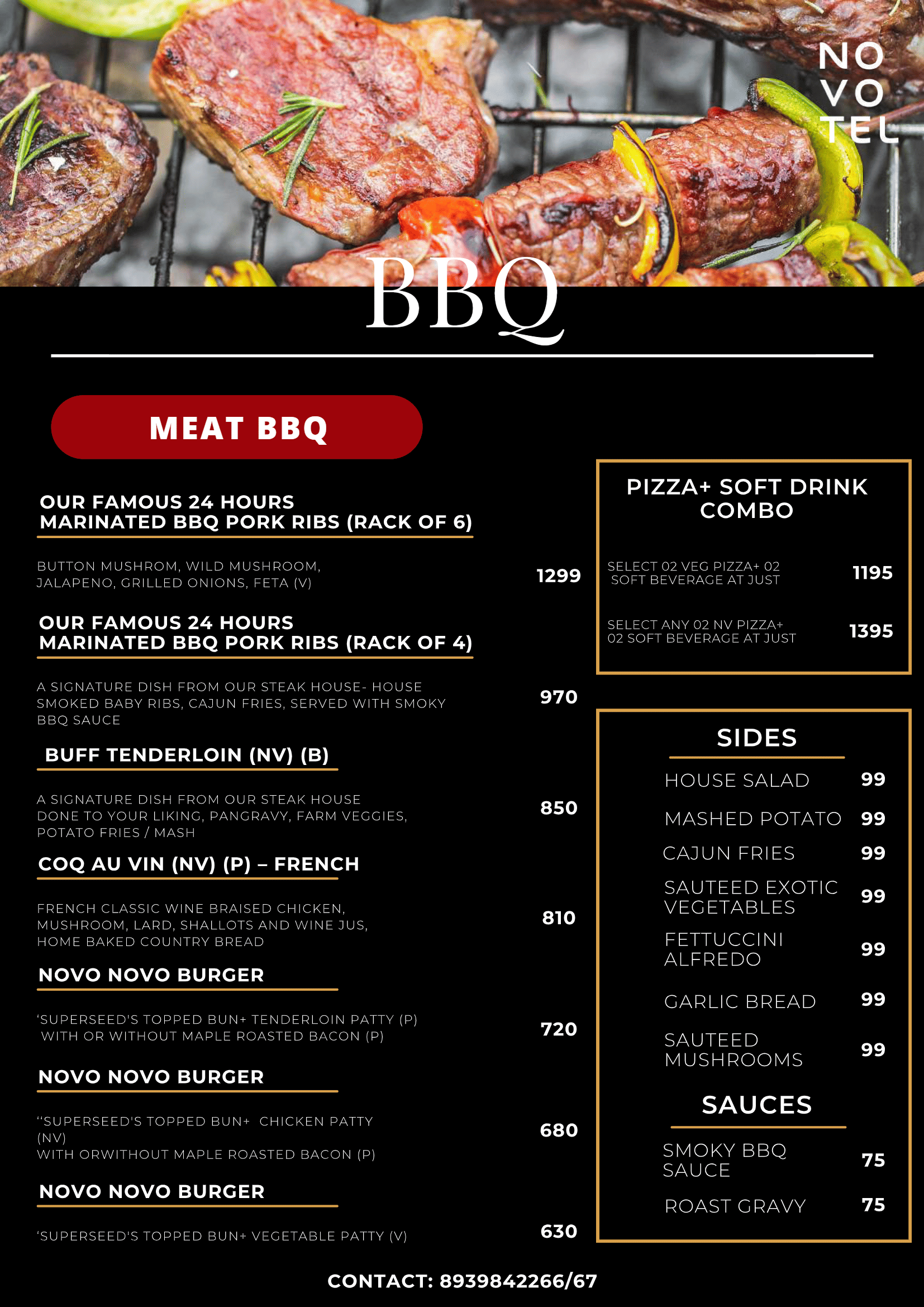 Menu of The Square, Novotel Chennai OMR, Chennai