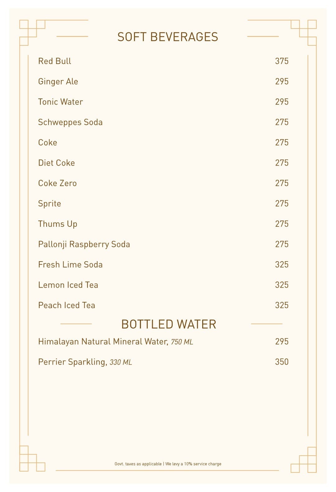 Dining Experience for Two at Royal China, Western Suburbs — Beverages menu