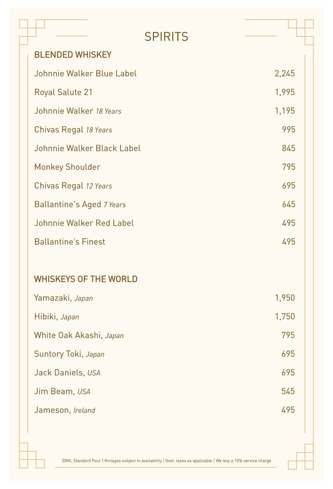 Dining Experience for Two at Royal China, Western Suburbs — Beverages menu