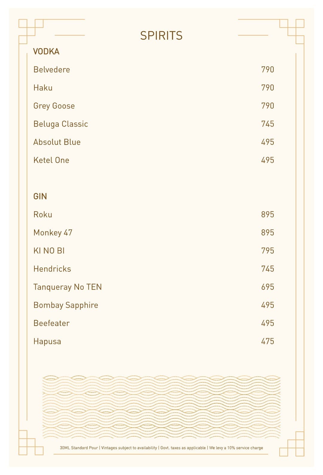 Dining Experience for Two at Royal China, Western Suburbs — Beverages menu