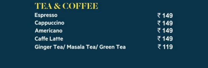 Dining Experience for Two at Flavours, Sector 29 — Beverages menu