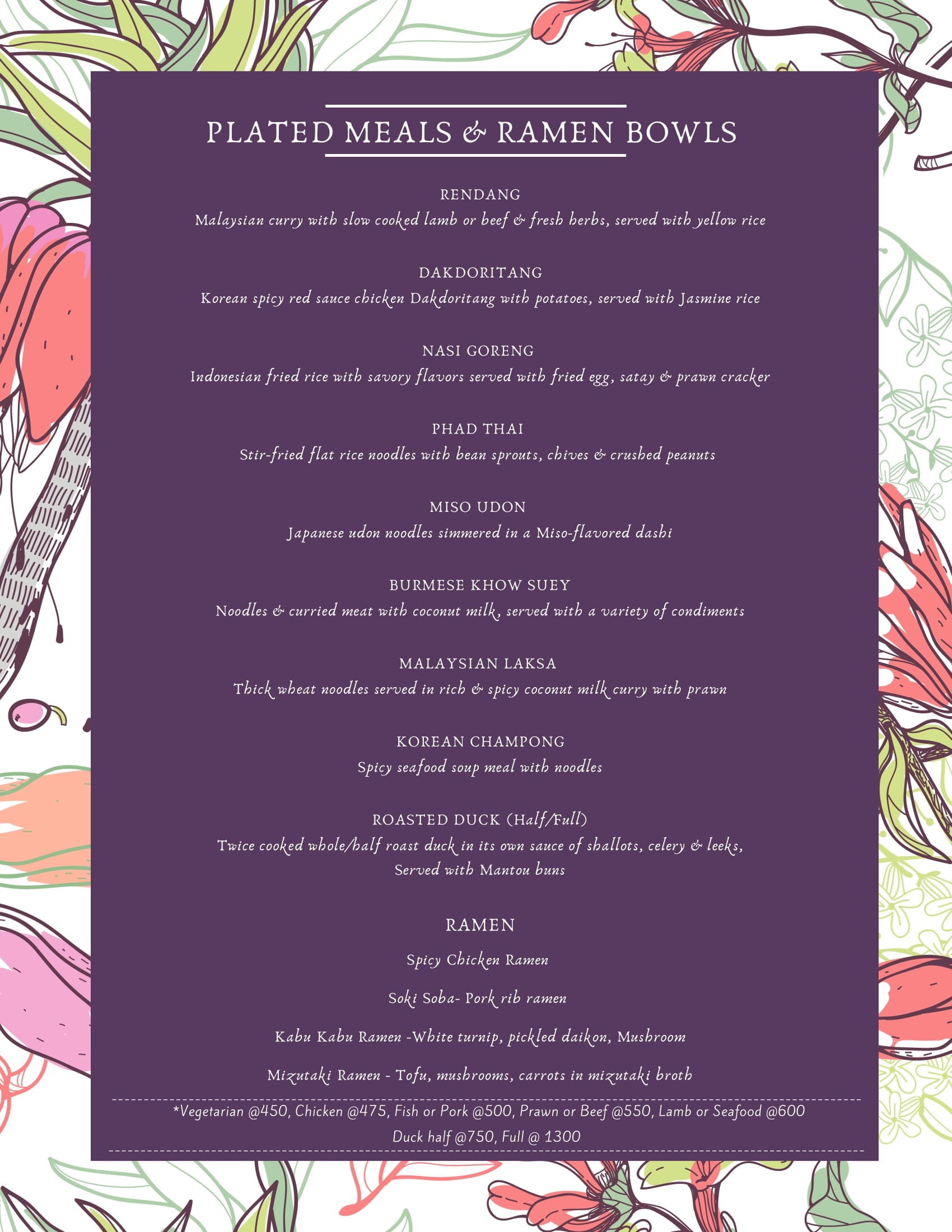Dining Experience for Two at Kenzai - Asian Kitchen And Lounge, Central Bengaluru — Food menu