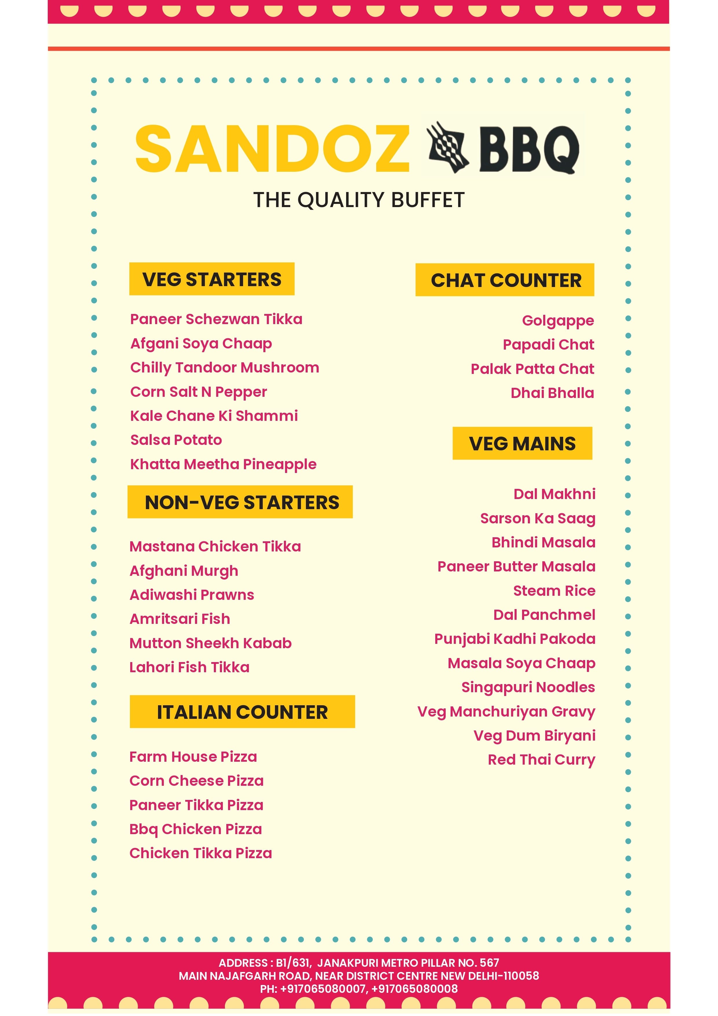 Sandoz BBQ in Janakpuri | Get Upto 50% Off