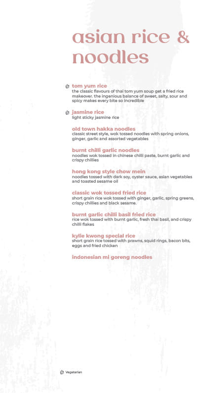Dining Experience for Two at Roxie, South Bengaluru — Food menu