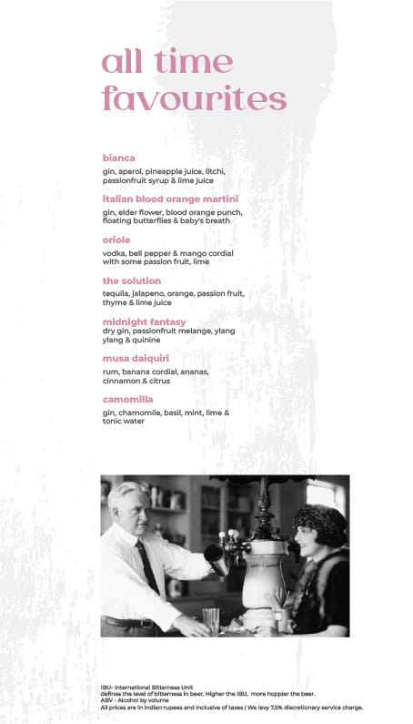 Dining Experience for Two at Roxie, South Bengaluru — Beverages menu
