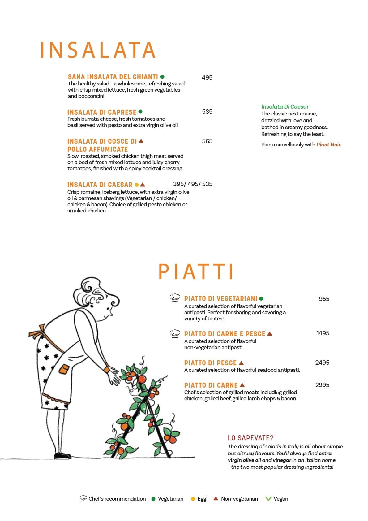 Dining Experience for Two at Chianti, Central Bengaluru — Food menu