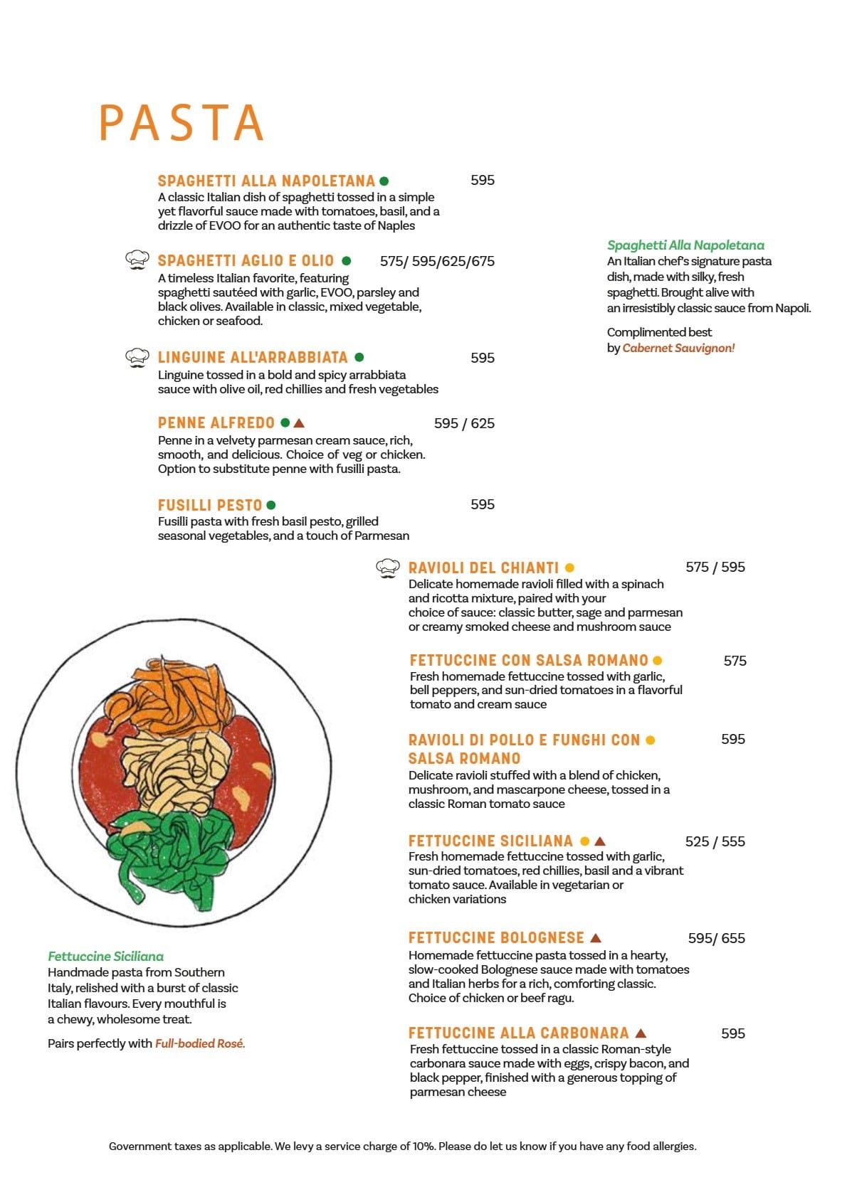 Dining Experience for Two at Chianti, Central Bengaluru — Food menu