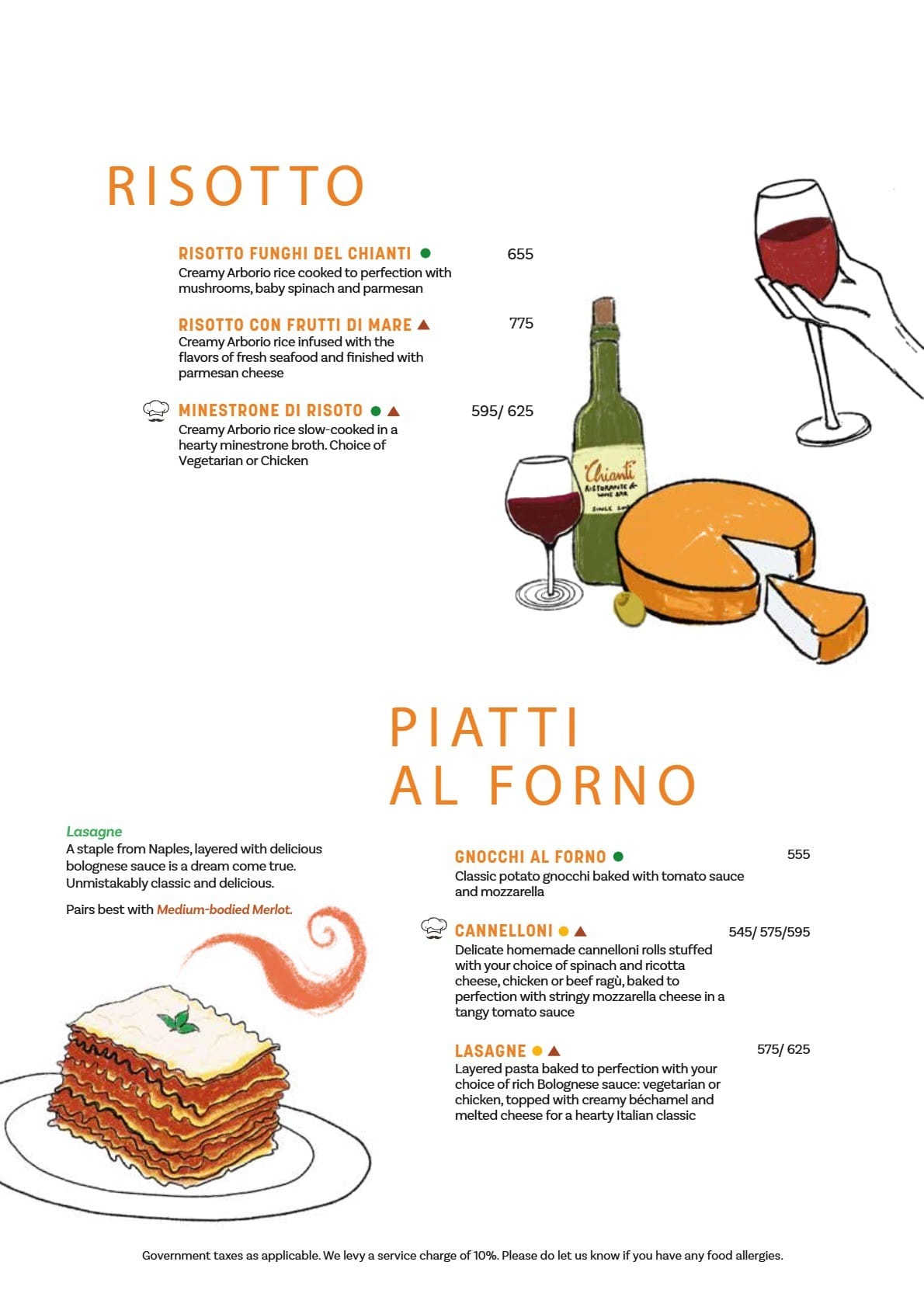 Dining Experience for Two at Chianti, Central Bengaluru — Food menu