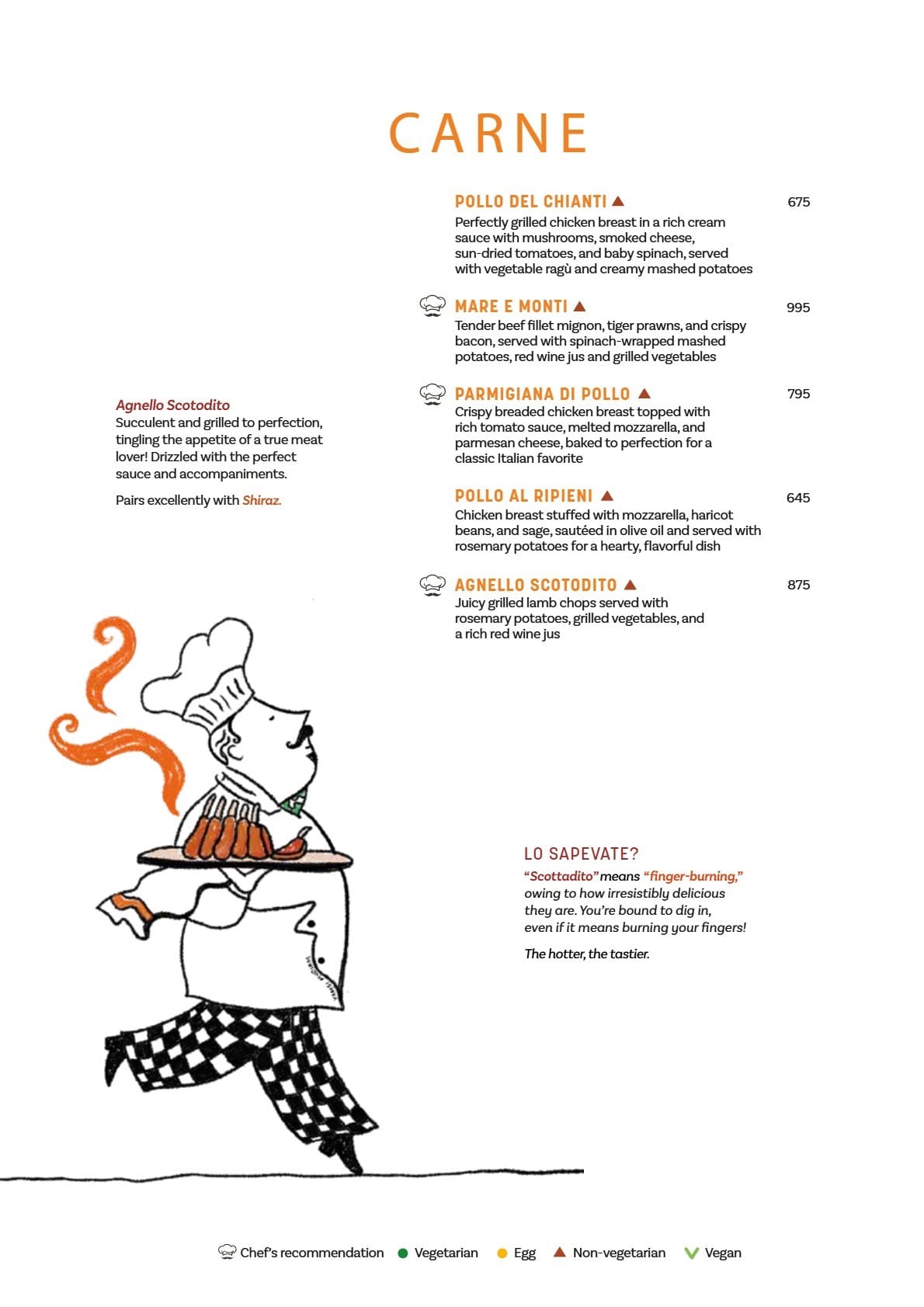 Dining Experience for Two at Chianti, Central Bengaluru — Food menu