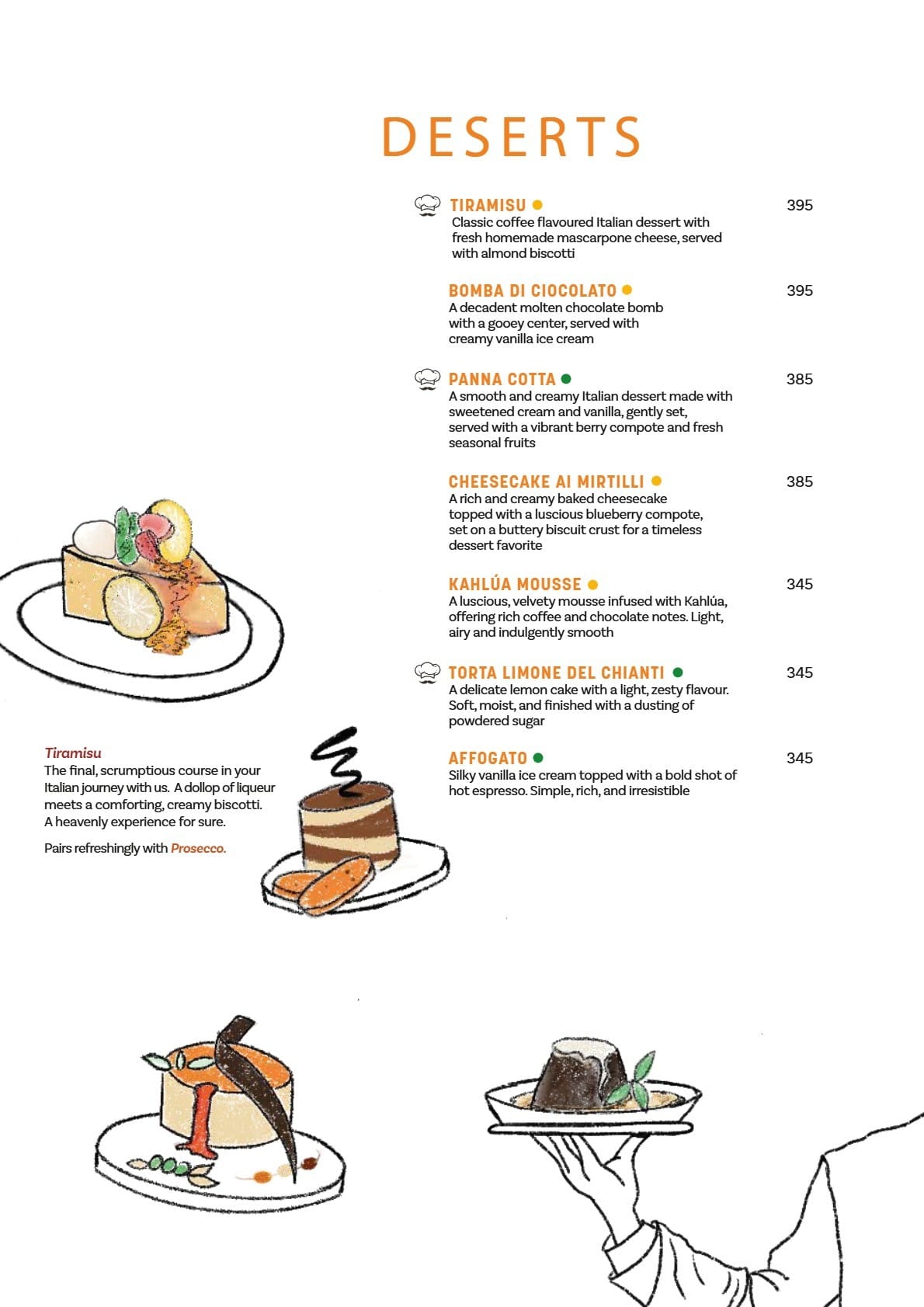 Dining Experience for Two at Chianti, Central Bengaluru — Food menu