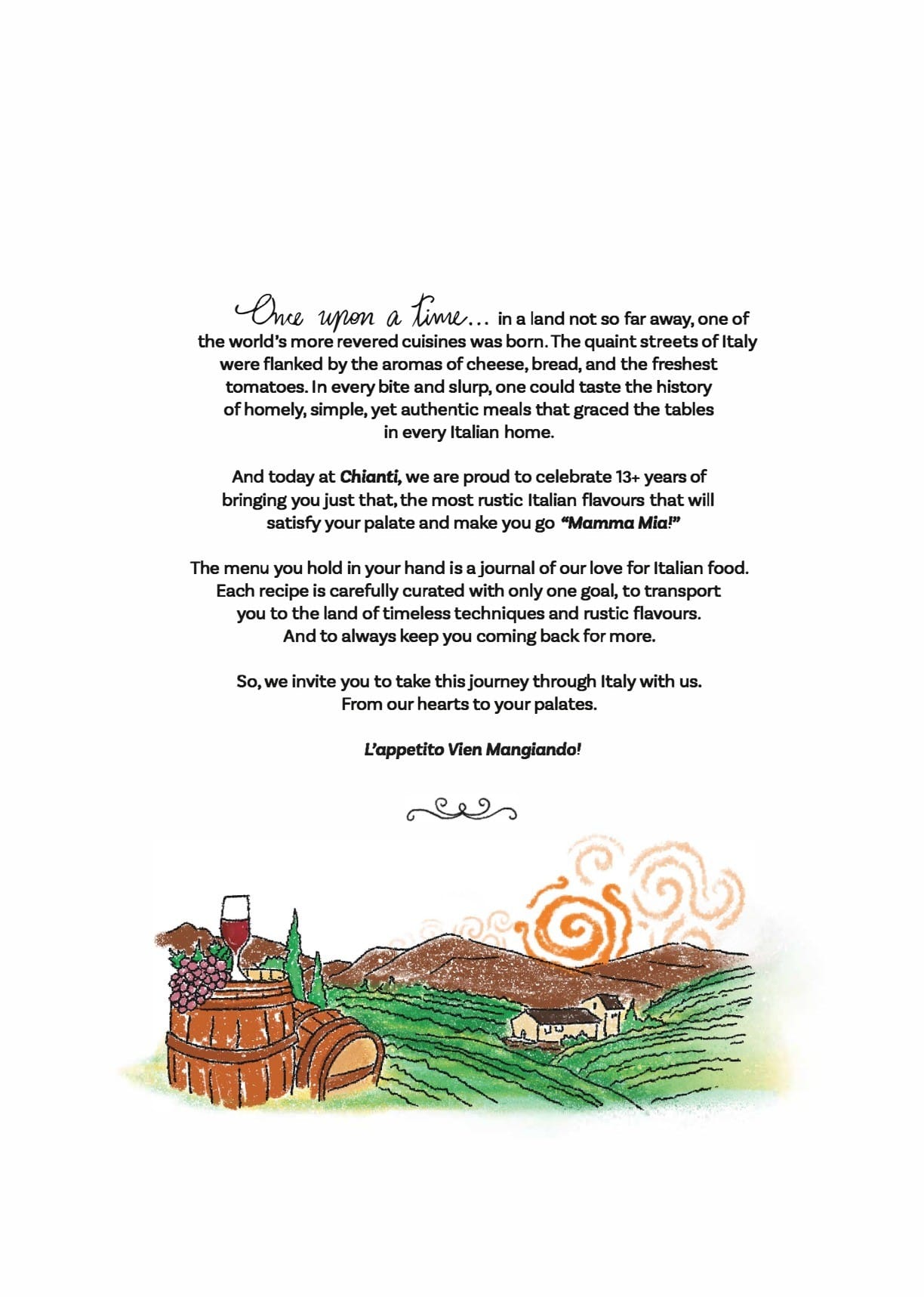 Dining Experience for Two at Chianti, Central Bengaluru — Food menu