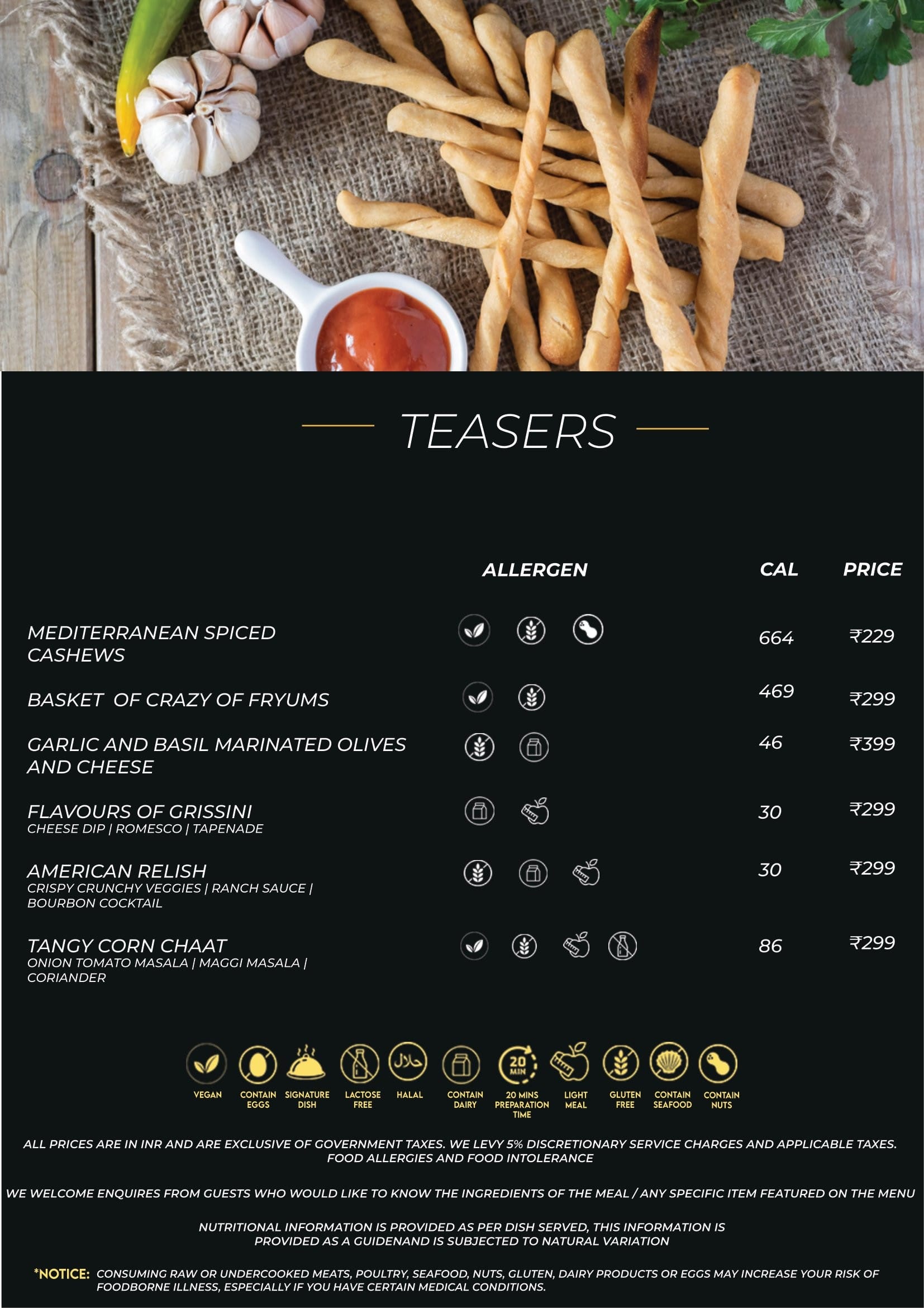 Dining Experience for Two at KOKKINOS, Gurgaon — Food menu