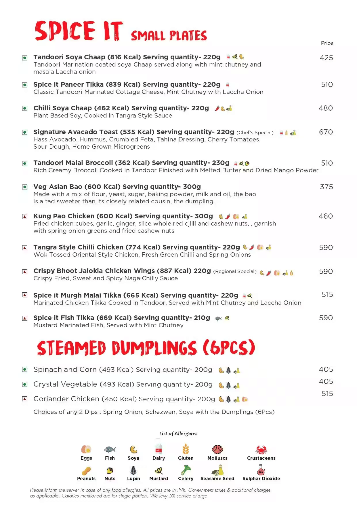 Dining Experience for Two at Spice It Ibis Thane West Thane, Mumbai — Food menu