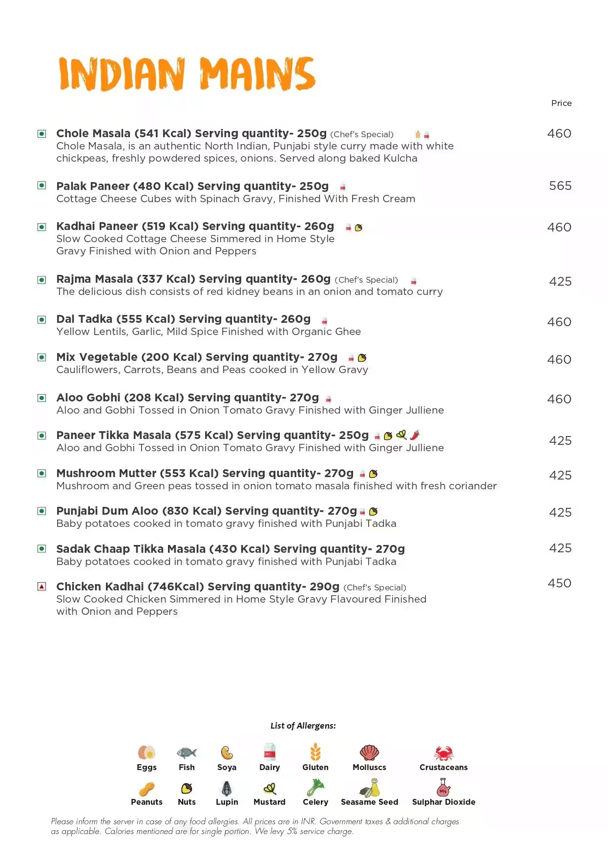 Dining Experience for Two at Spice It Ibis Thane West Thane, Mumbai — Food menu