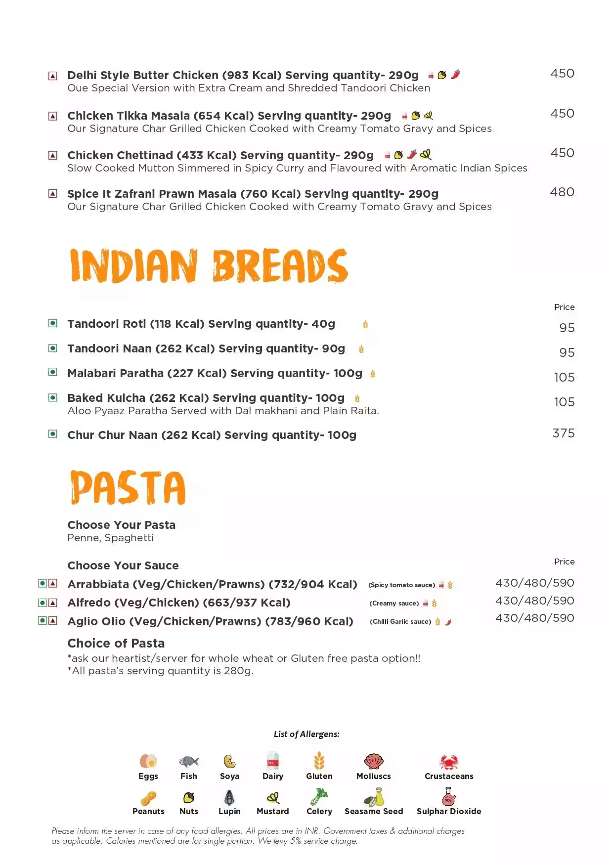Dining Experience for Two at Spice It Ibis Thane West Thane, Mumbai — Food menu