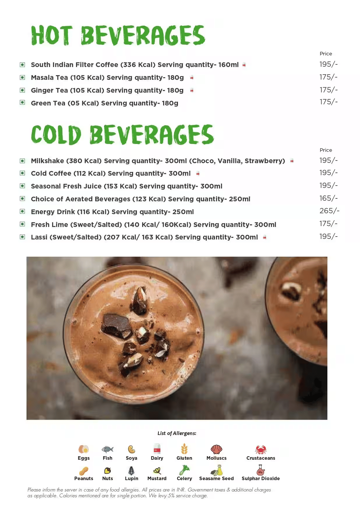 Dining Experience for Two at Spice It Ibis Thane West Thane, Mumbai — Beverages menu