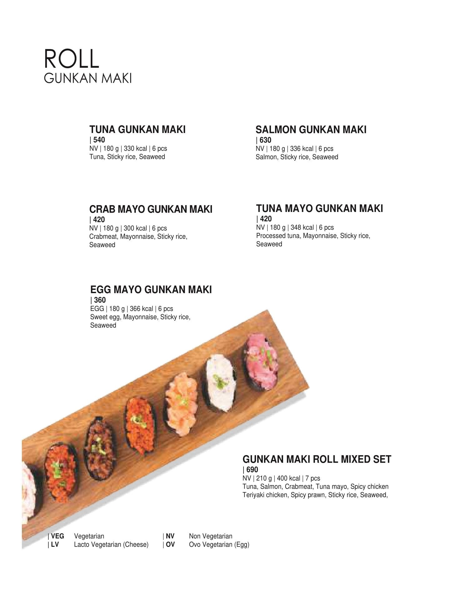 Dining Experience for Two at Daily Sushi, South Bengaluru — Food menu