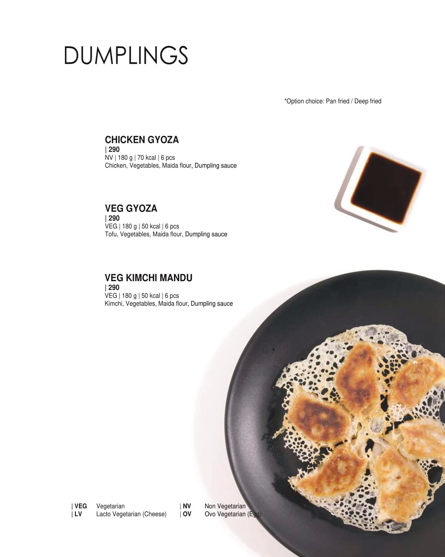 Dining Experience for Two at Daily Sushi, South Bengaluru — Food menu
