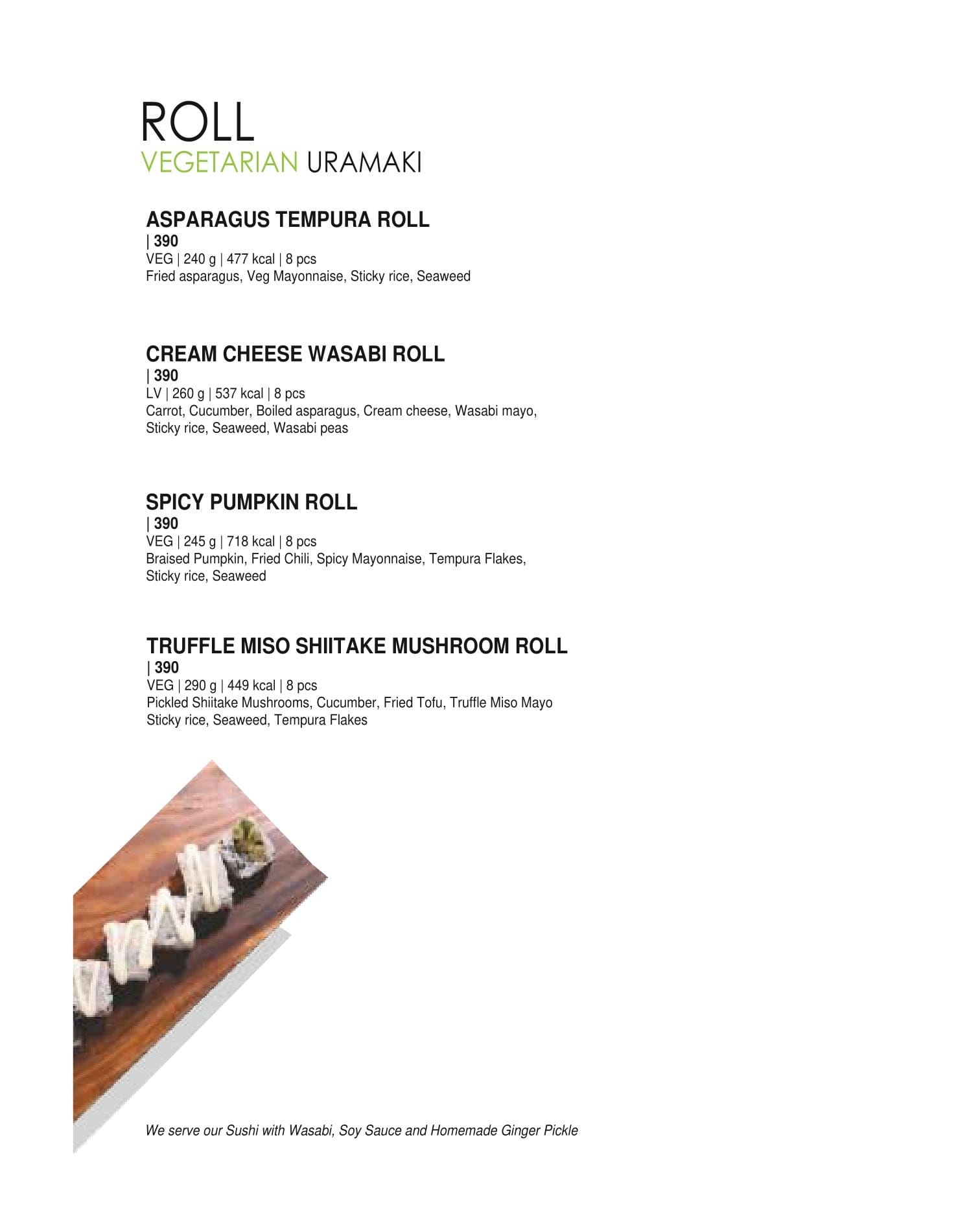Dining Experience for Two at Daily Sushi, South Bengaluru — Food menu