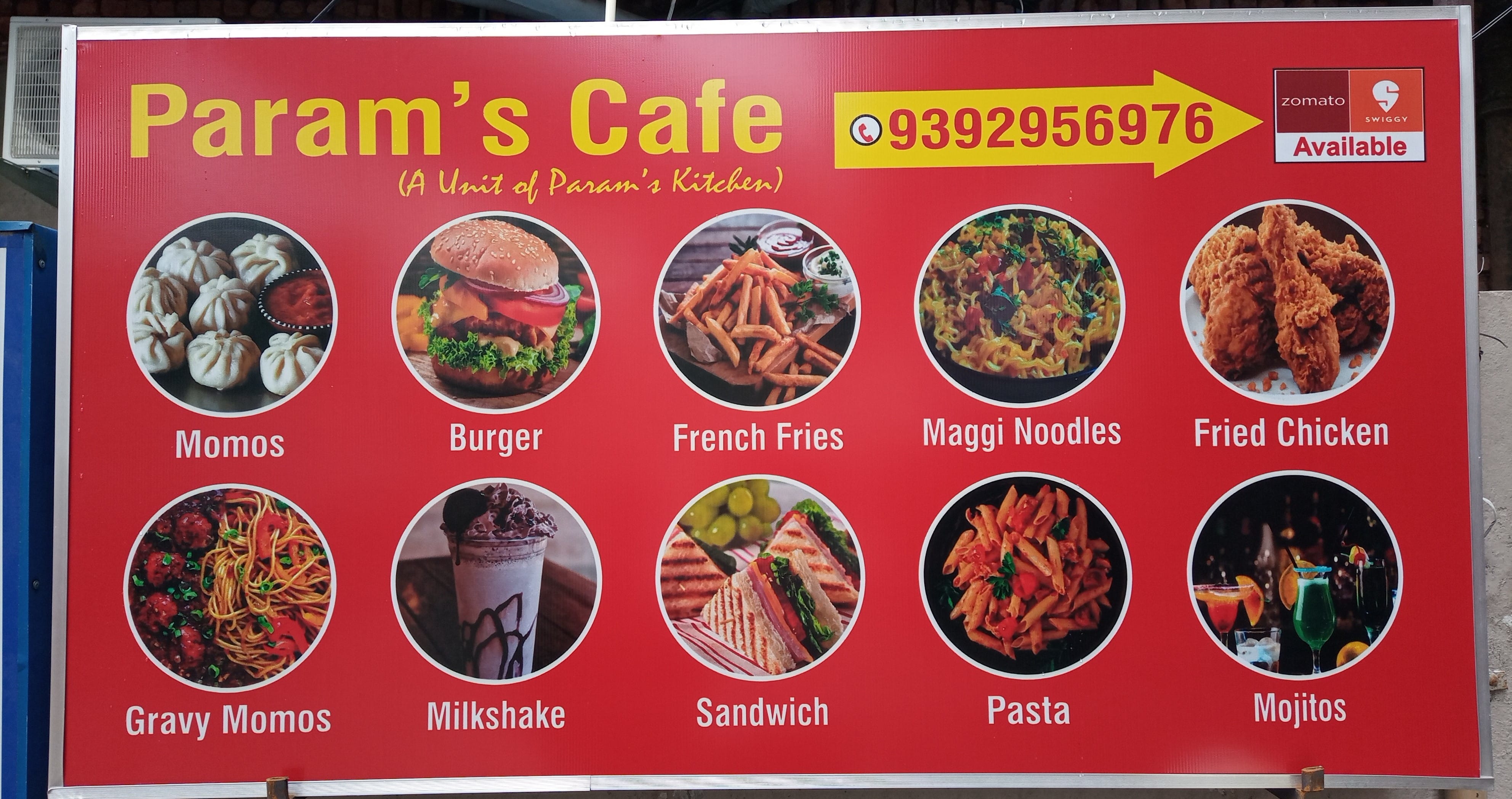 Menu of Params Kitchen & Cafe, Ameerpet, Hyderabad