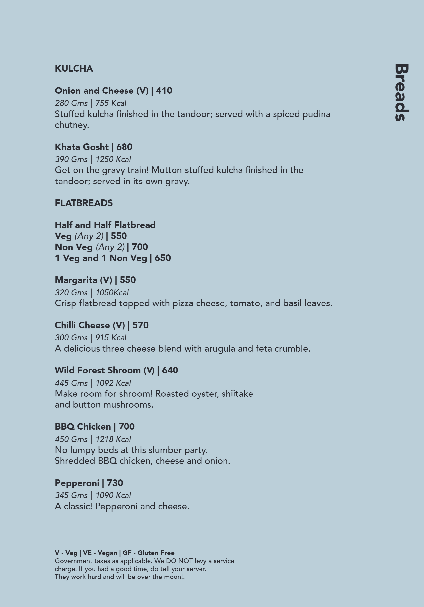 Dining Experience for Two at Monkey Bar, Bengaluru — Food menu