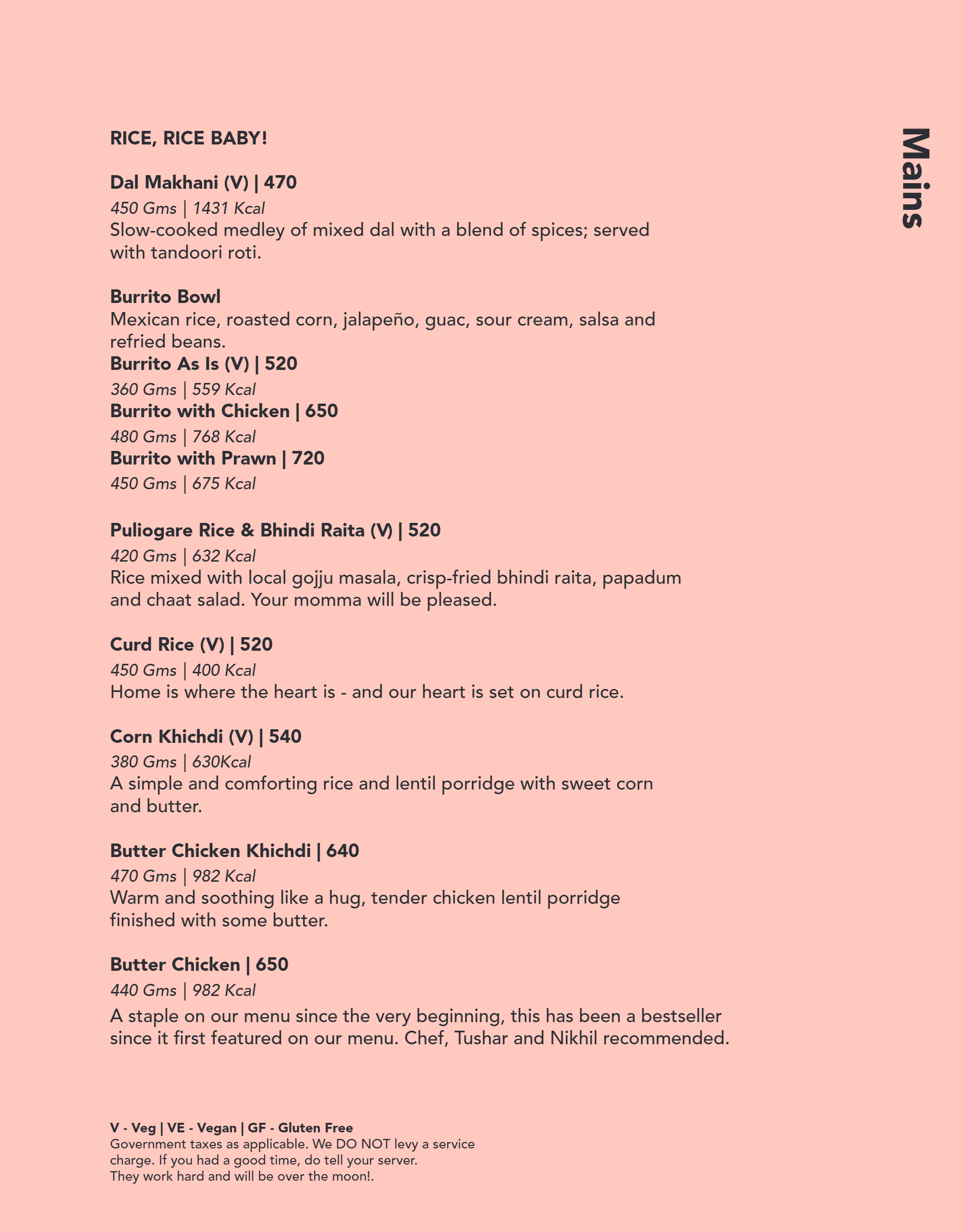 Dining Experience for Two at Monkey Bar, Bengaluru — Food menu