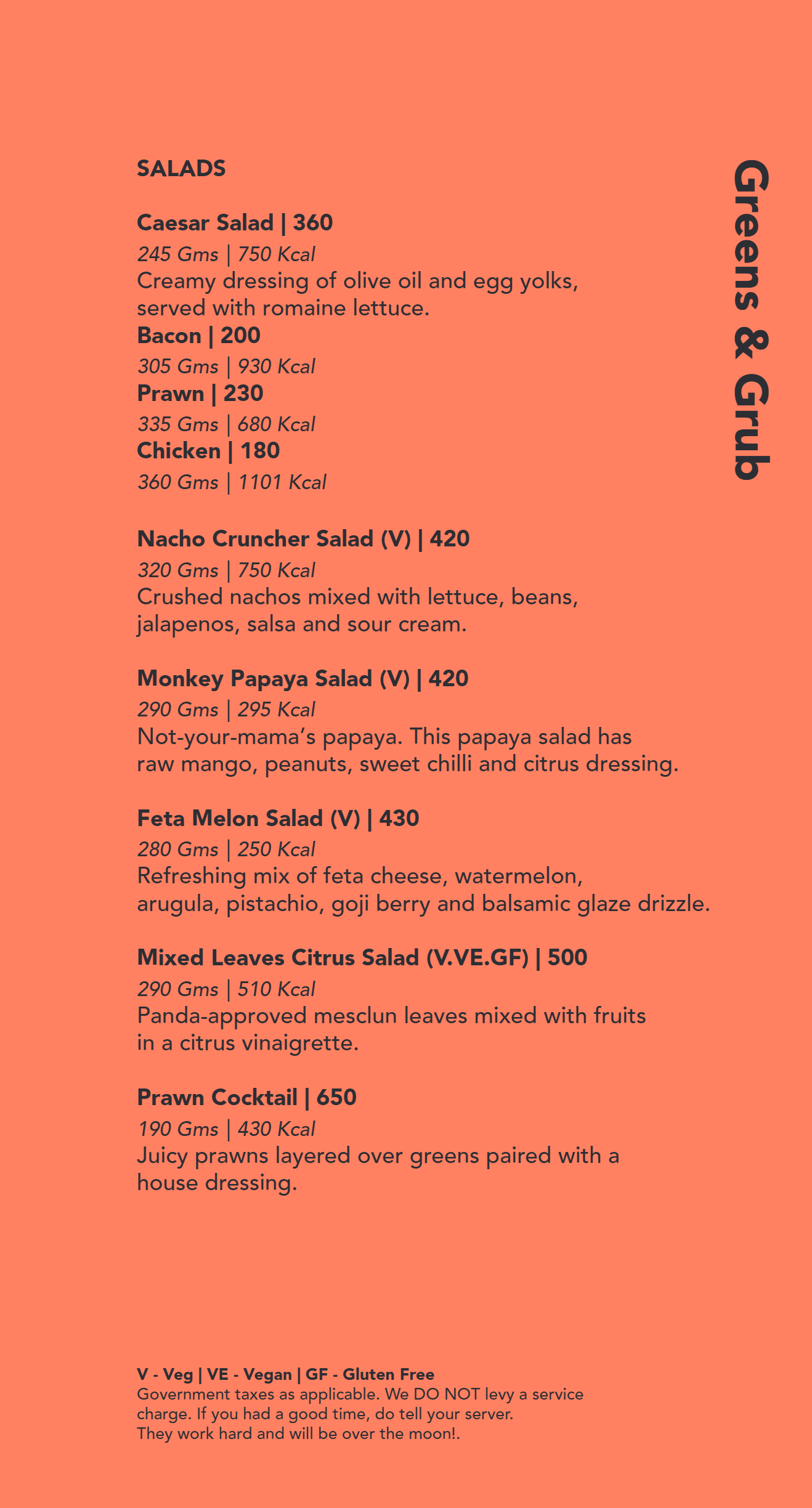 Dining Experience for Two at Monkey Bar, Bengaluru — Food menu