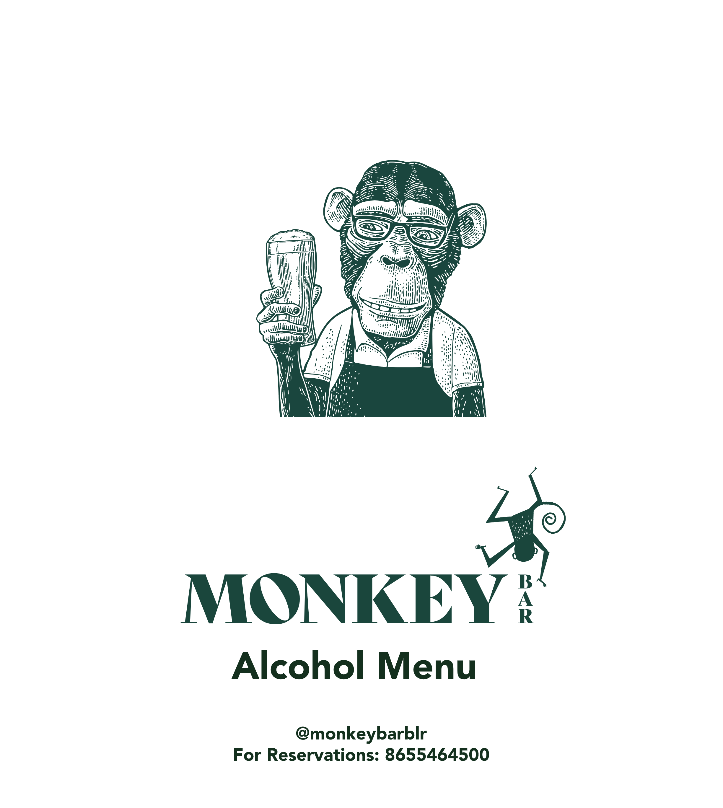 Dining Experience for Two at Monkey Bar, Bengaluru — Beverages menu