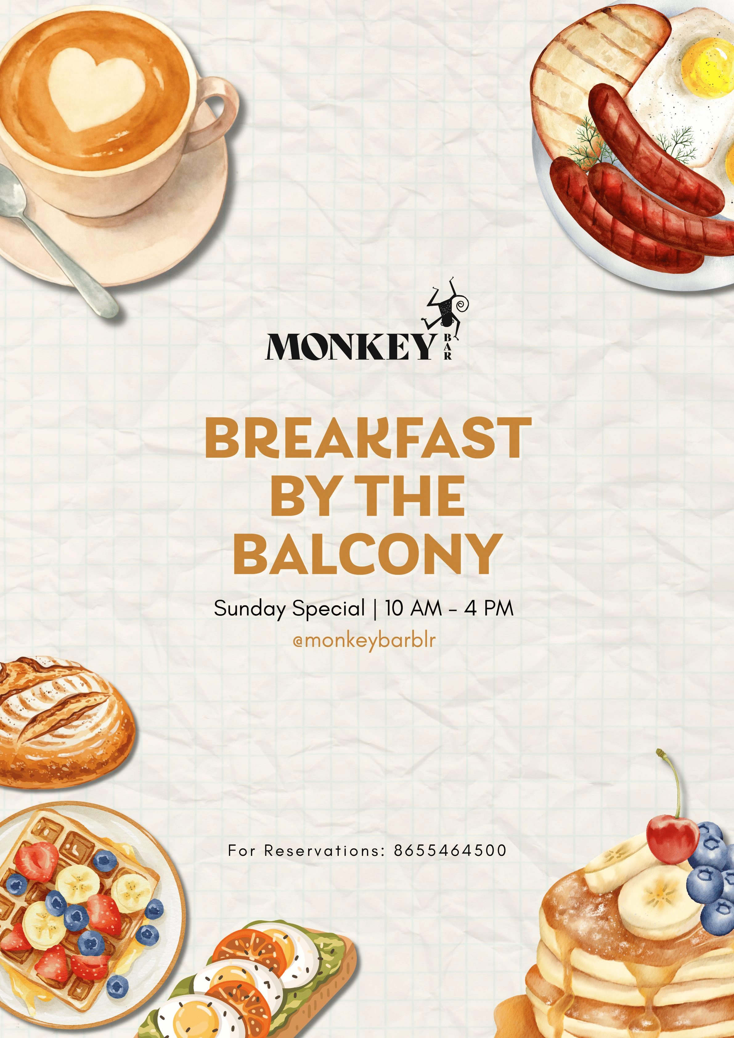 Dining Experience for Two at Monkey Bar, Bengaluru — Food menu