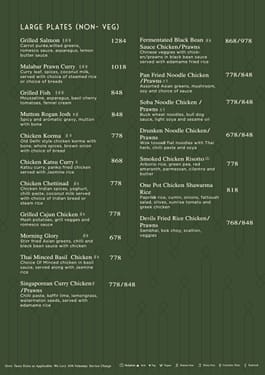 Oneh Menu Menu of One8 Commune, Juhu, Western Suburbs