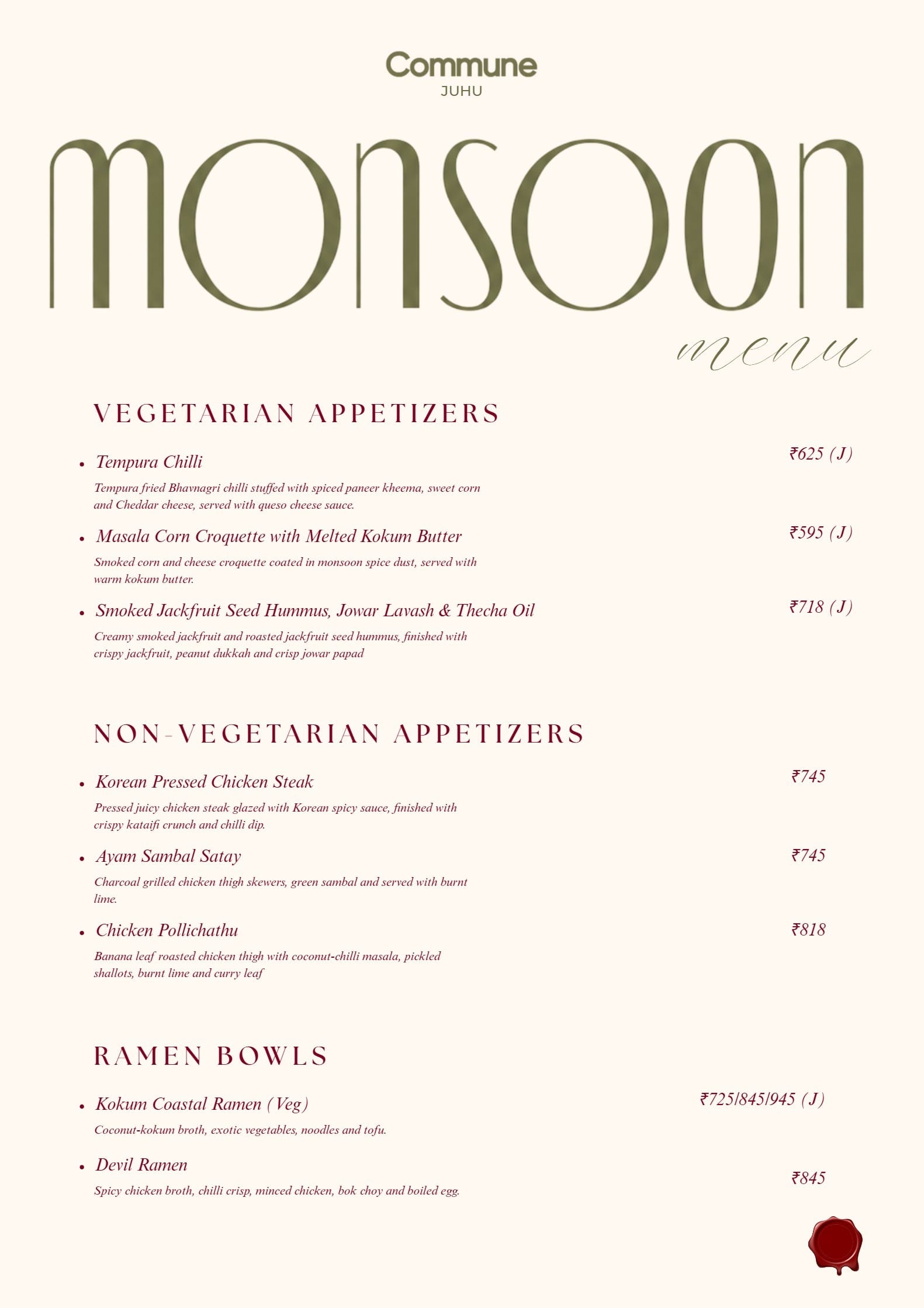 Dining Experience for Two at One8 Commune Juhu Western Suburbs, Western Suburbs — Special menu