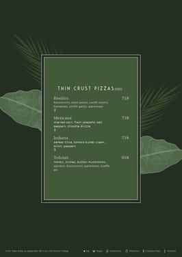Menu of one8 Commune, Juhu, Western Suburbs