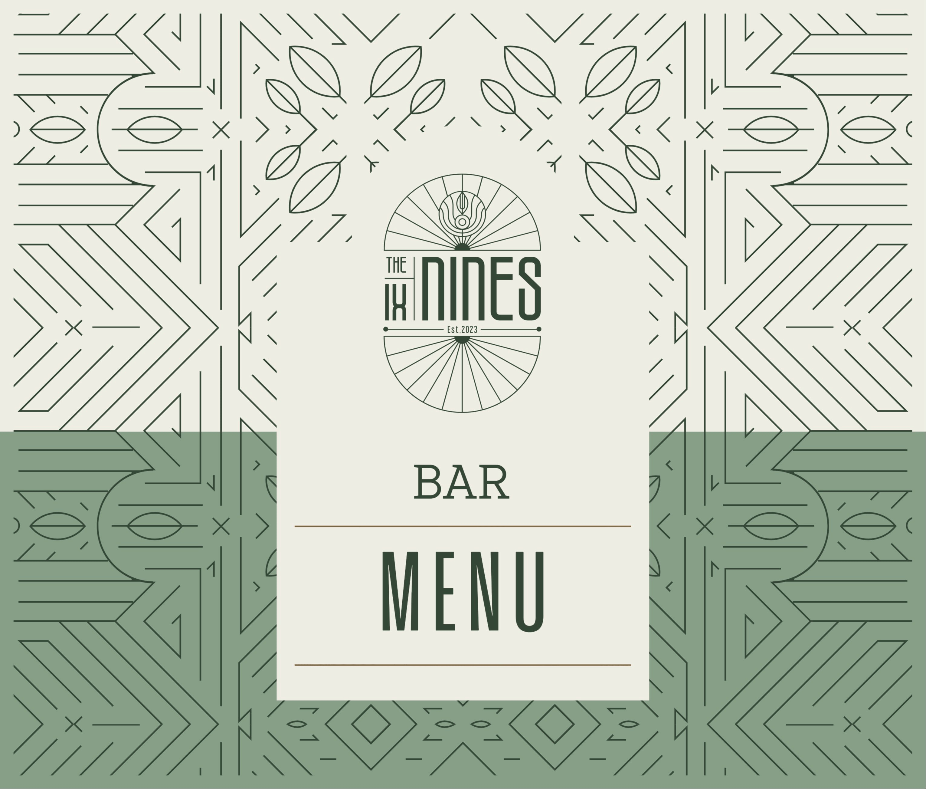 Menu of The Nines, Juhu, Western Suburbs