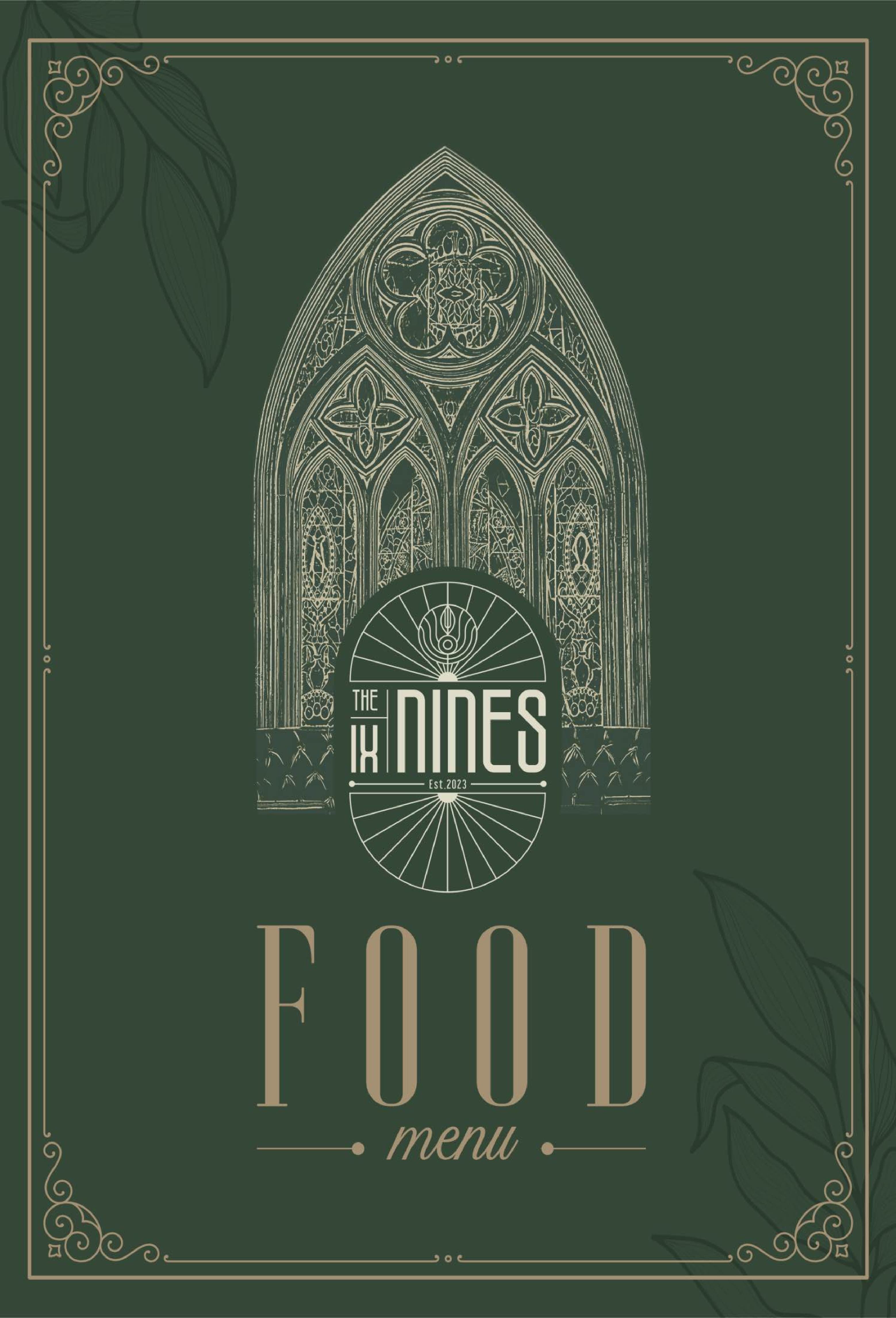 Menu of The Nines, Juhu, Western Suburbs
