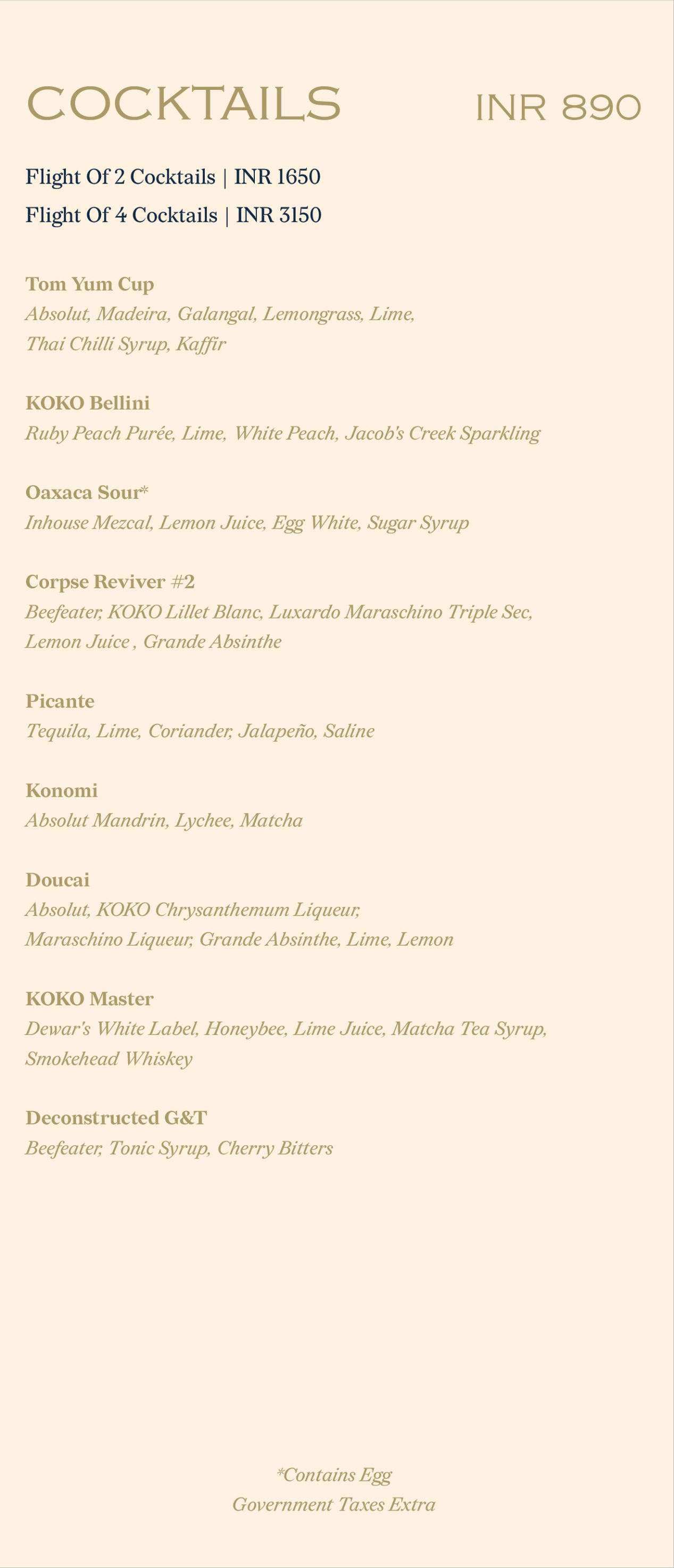 Dining Experience for Two at KOKO, East Bengaluru — Special menu