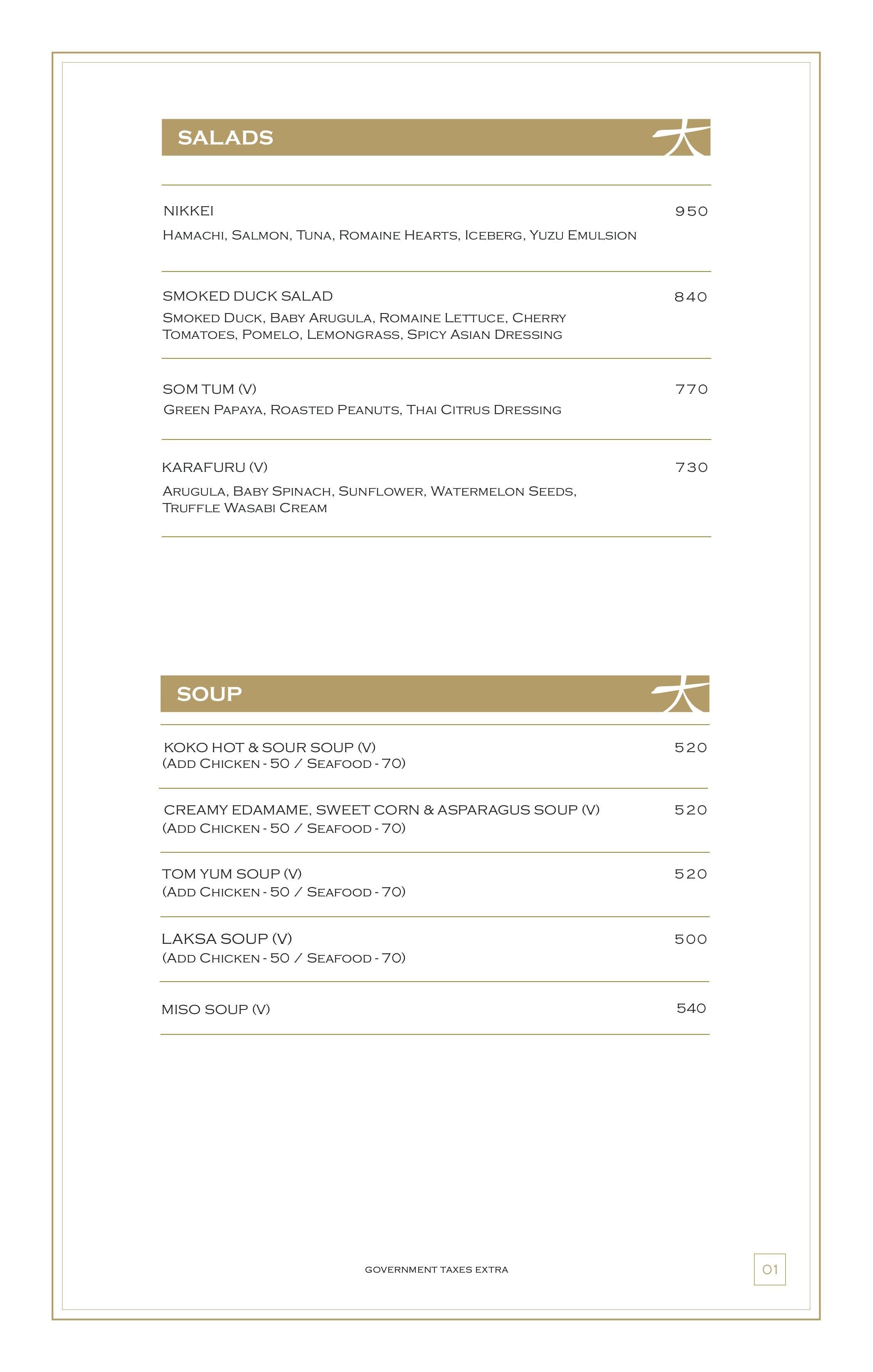 Dining Experience for Two at KOKO, East Bengaluru — Food menu