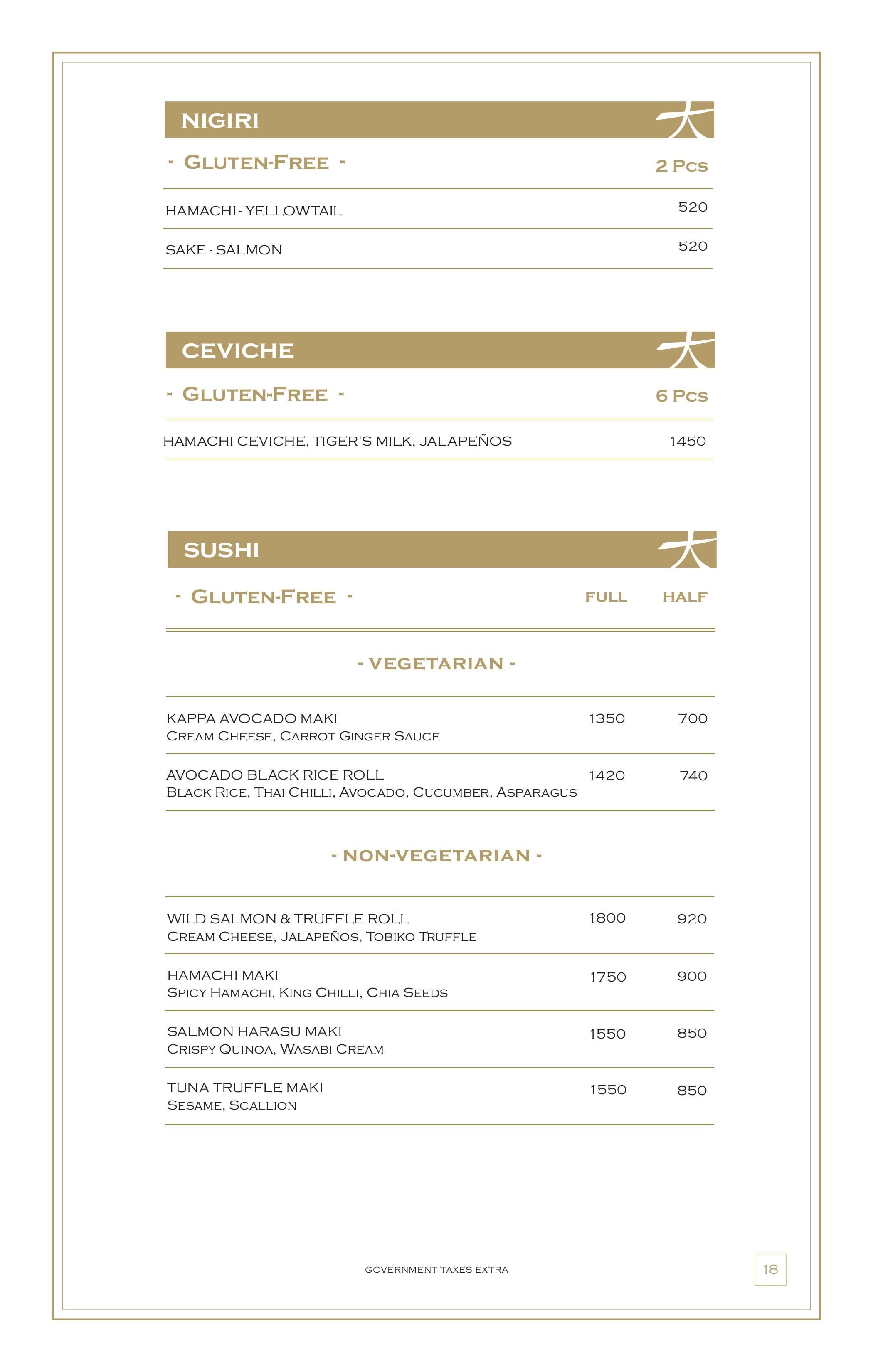 Dining Experience for Two at KOKO, East Bengaluru — Food menu
