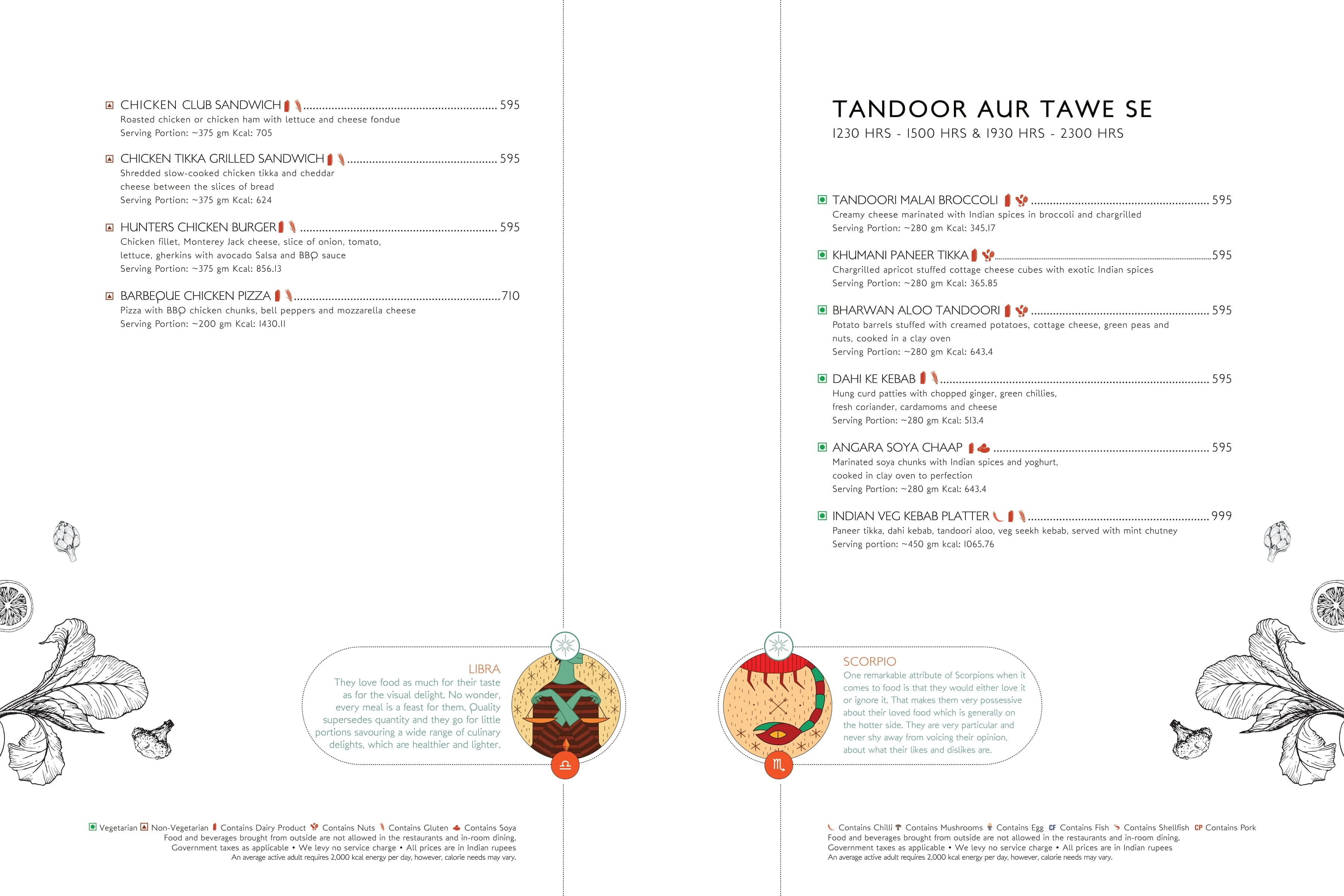 Dining Experience for Two at Zodiac Fortune Park, Radisson Mumbai Andheri MIDC — Food menu