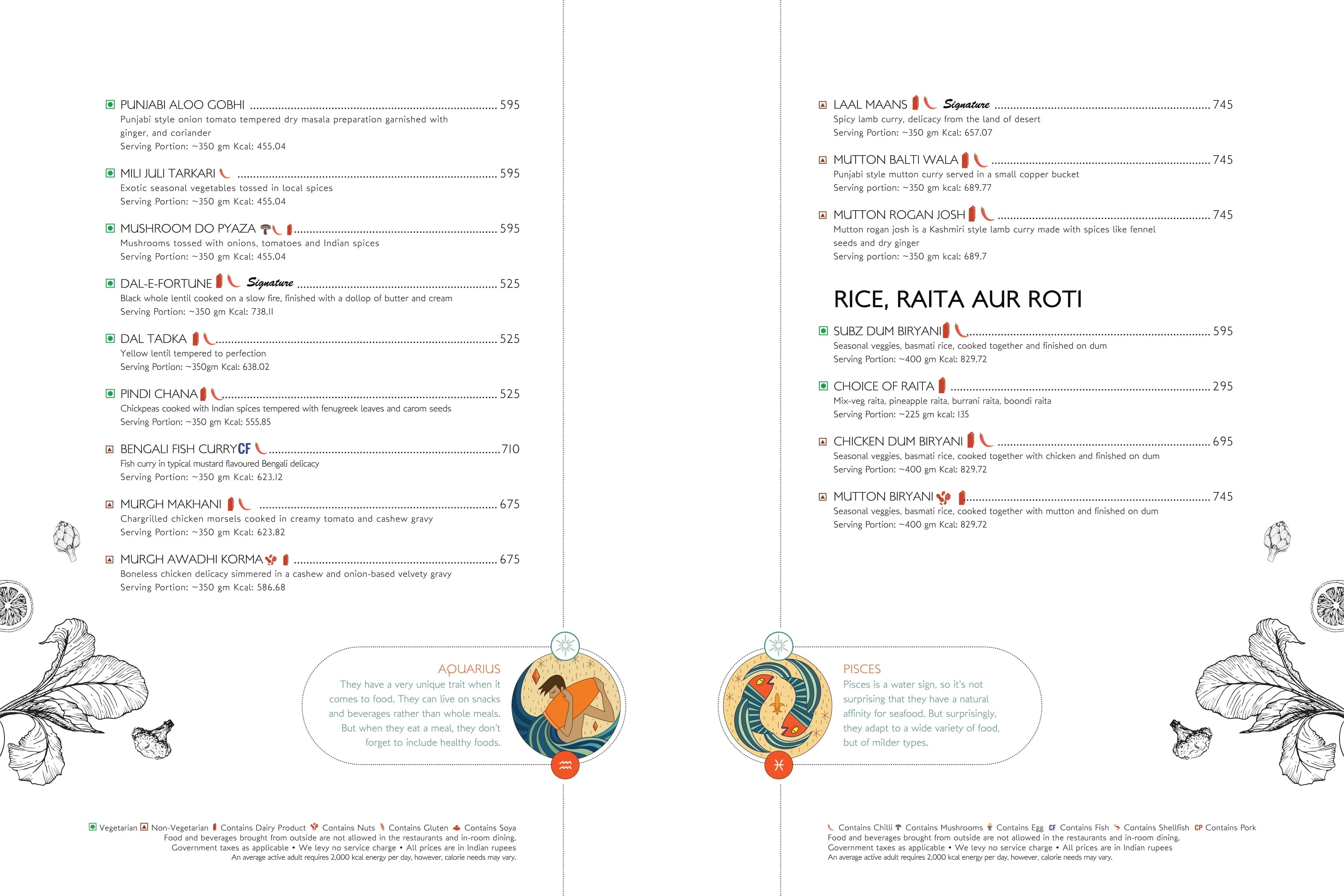 Dining Experience for Two at Zodiac Fortune Park, Radisson Mumbai Andheri MIDC — Food menu