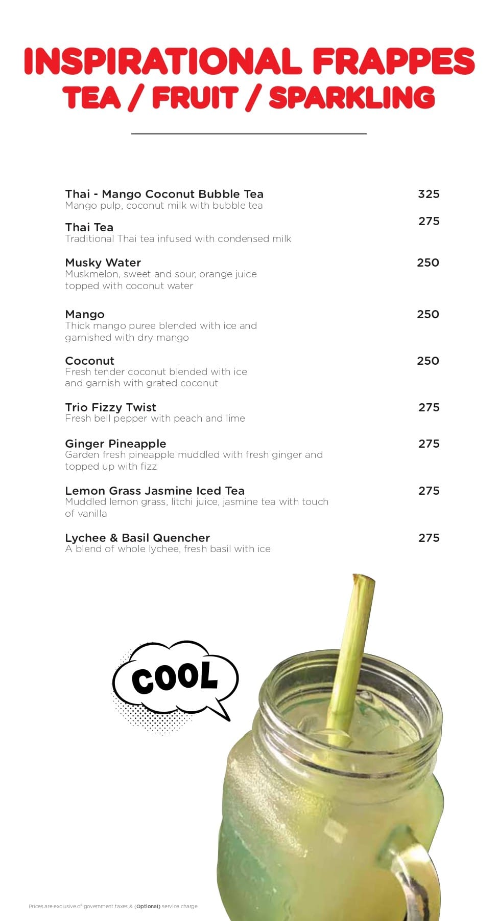 Dining Experience for Two at YouMee, Bannerghatta Road — Beverages menu