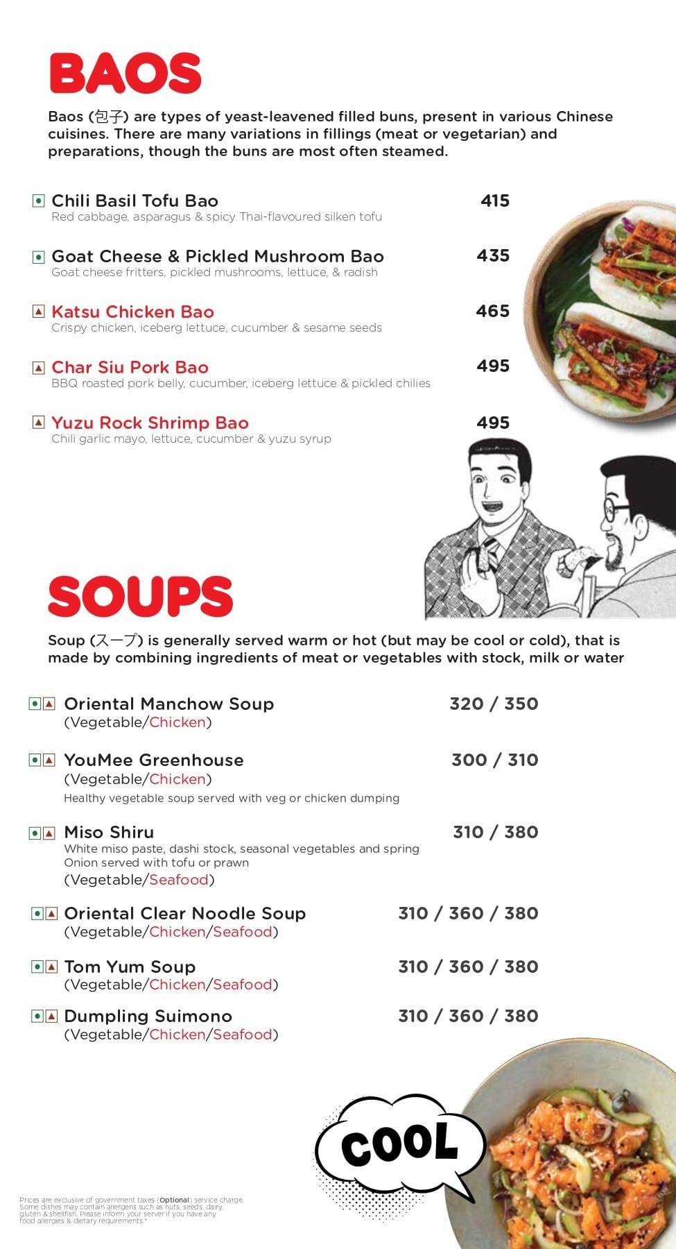 Dining Experience for Two at YouMee, Bannerghatta Road — Food menu