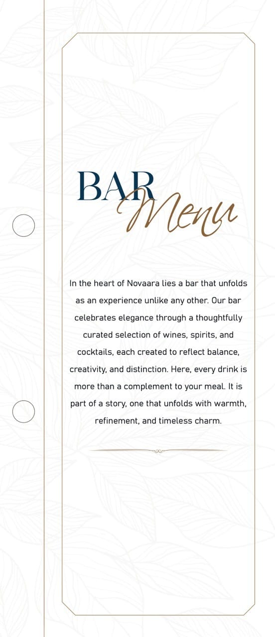 Dining Experience for Two at Novaara, Western Suburbs — Beverages menu