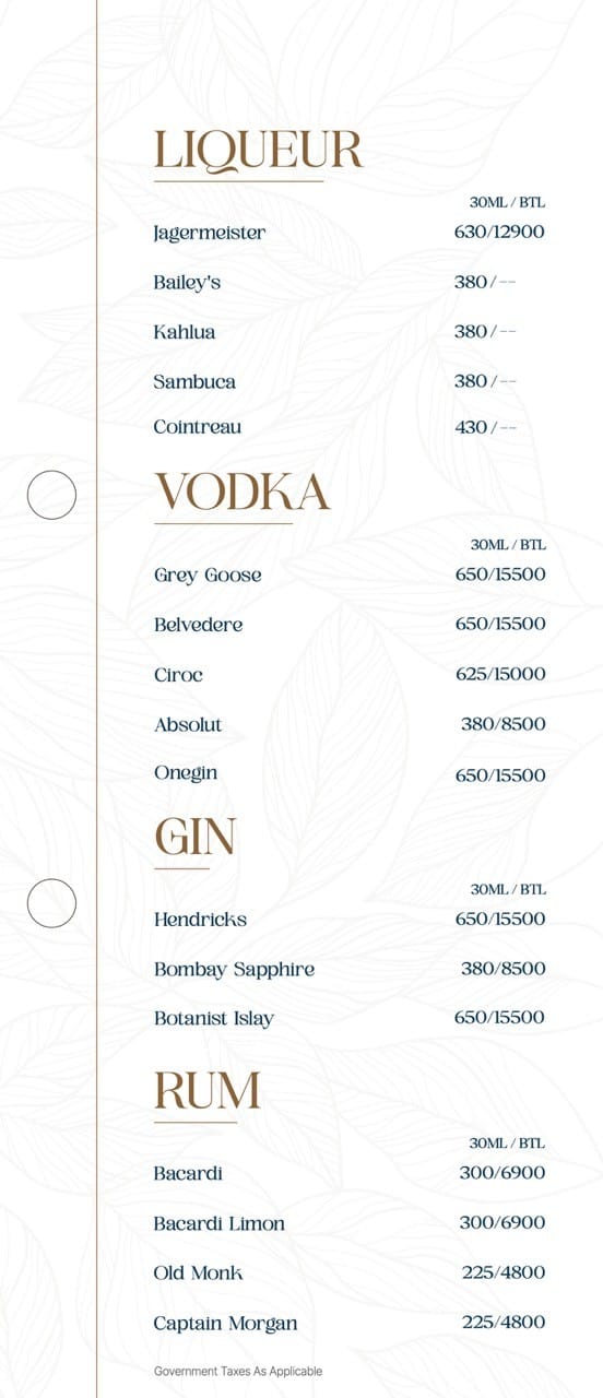 Dining Experience for Two at Novaara, Western Suburbs — Beverages menu