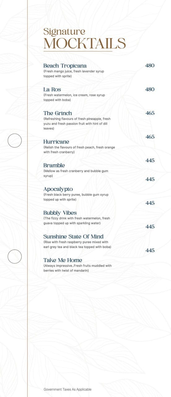 Dining Experience for Two at Novaara, Western Suburbs — Beverages menu