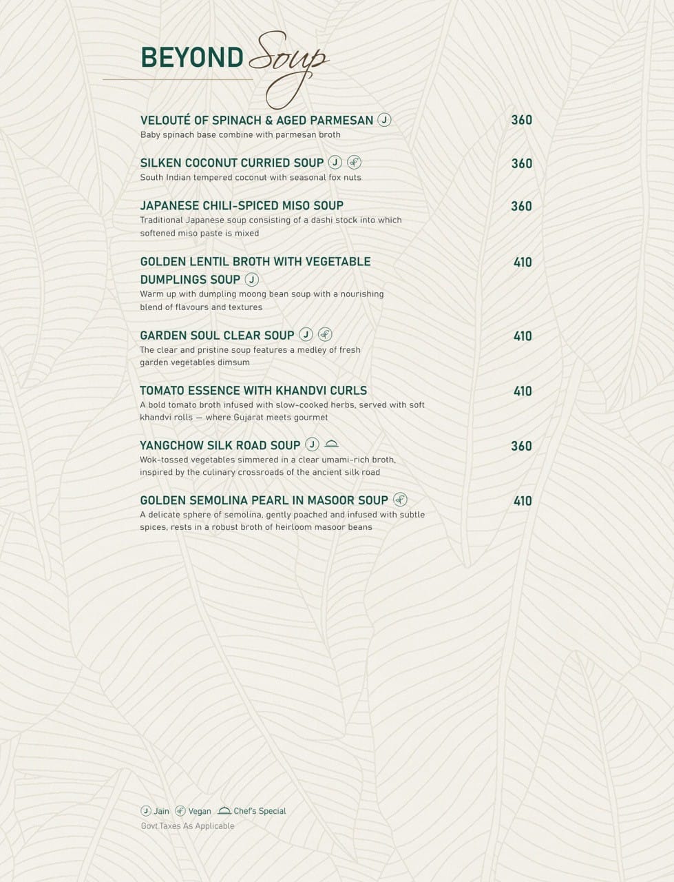 Dining Experience for Two at Novaara, Western Suburbs — Food menu