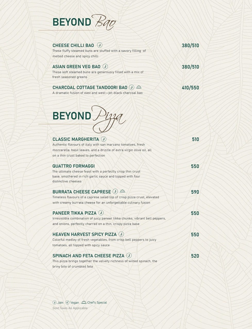 Dining Experience for Two at Novaara, Western Suburbs — Food menu