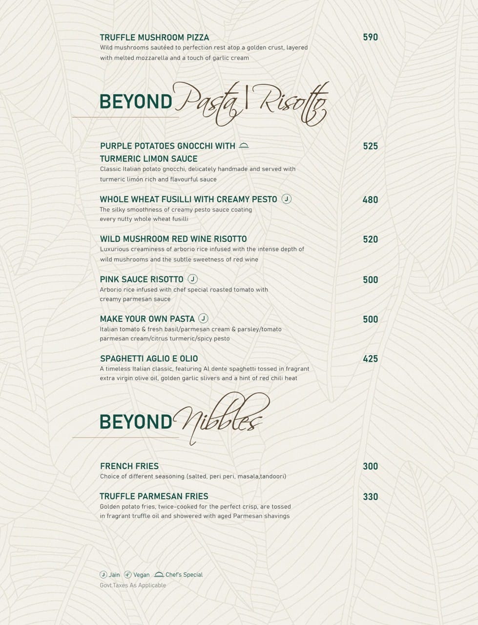 Dining Experience for Two at Novaara, Western Suburbs — Food menu
