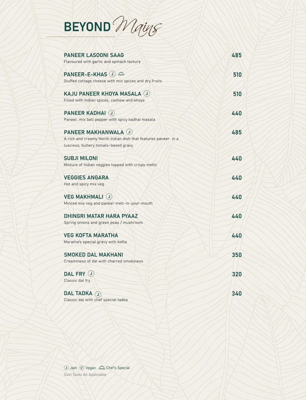 Dining Experience for Two at Novaara, Western Suburbs — Food menu