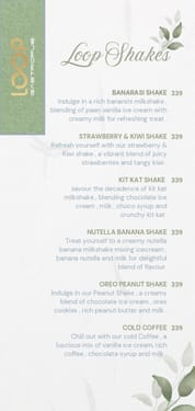 Menu of LOOP - Gastropub, Lalpur, Ranchi