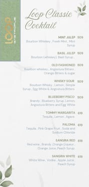 Menu of LOOP - Gastropub, Lalpur, Ranchi